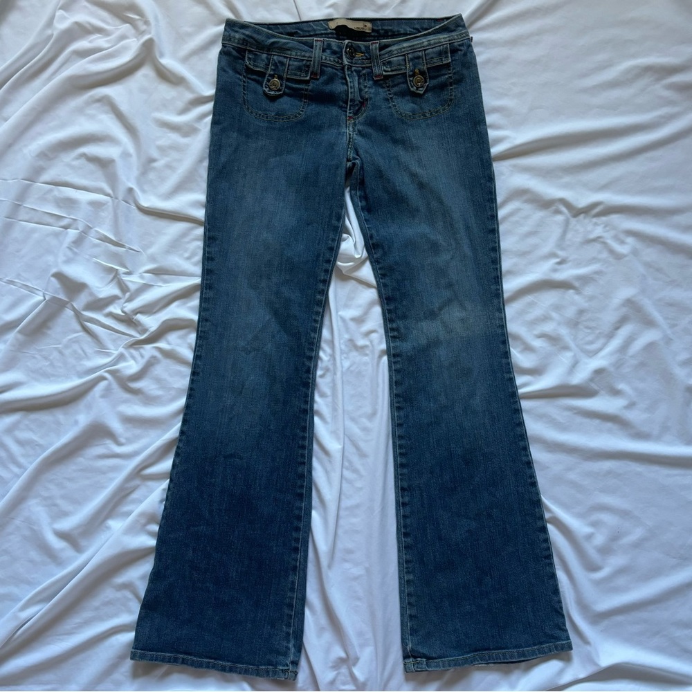 SOLD!! Y2k lowrise front pocket flare jeans